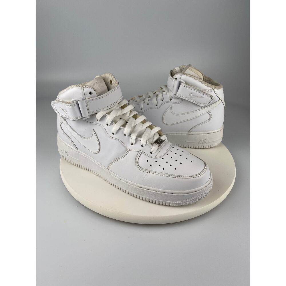 Nike Air Force 1 Mid 07 Shoes Triple White / 315123-111 Men's Size 10.5